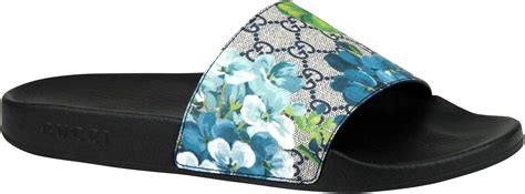 blue blooms gucci flats|Gucci GG Supreme Slide 'Bloom' .